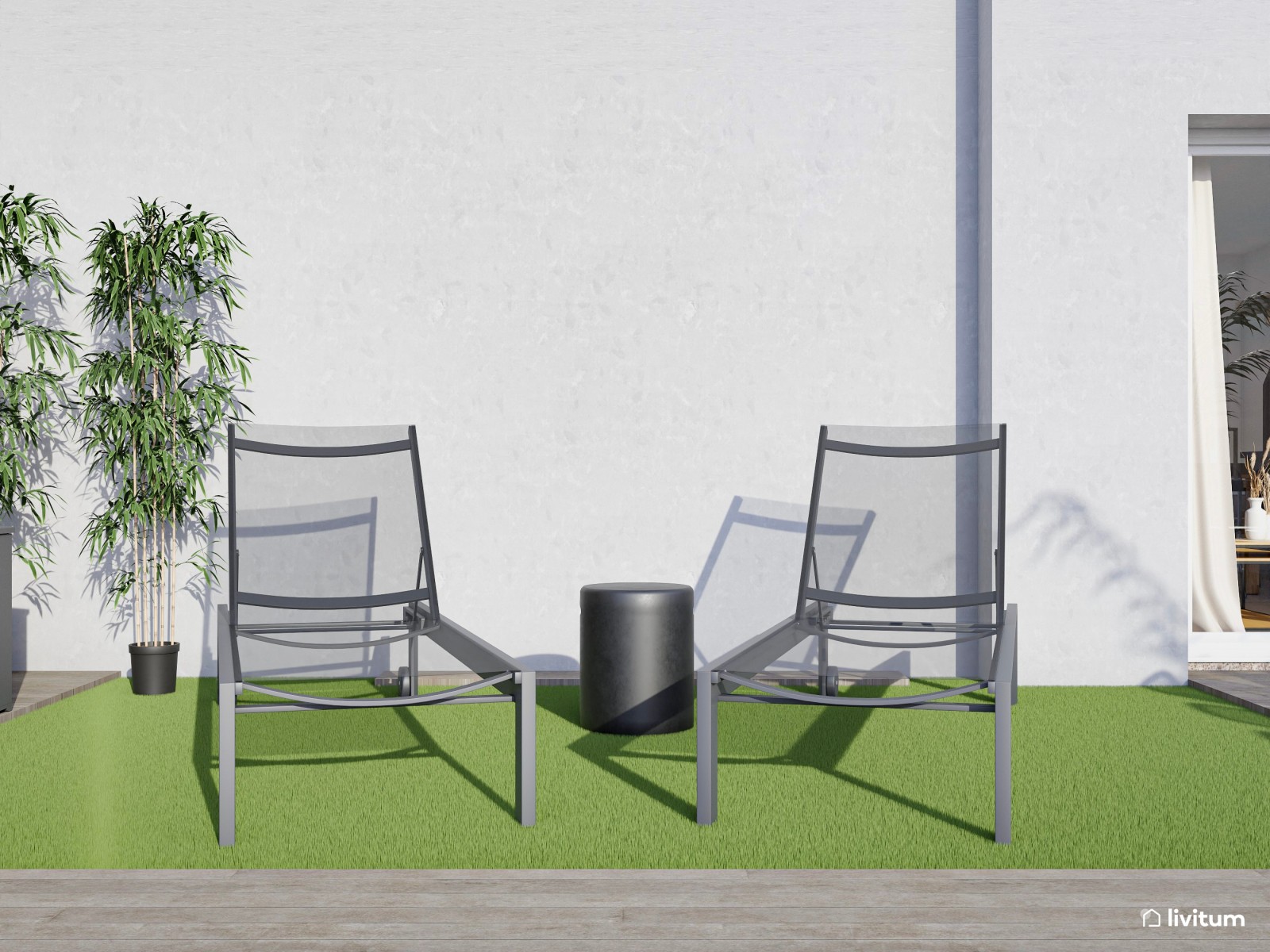 Moderno piso turístico decorado en tonos grises y detalles cálidos