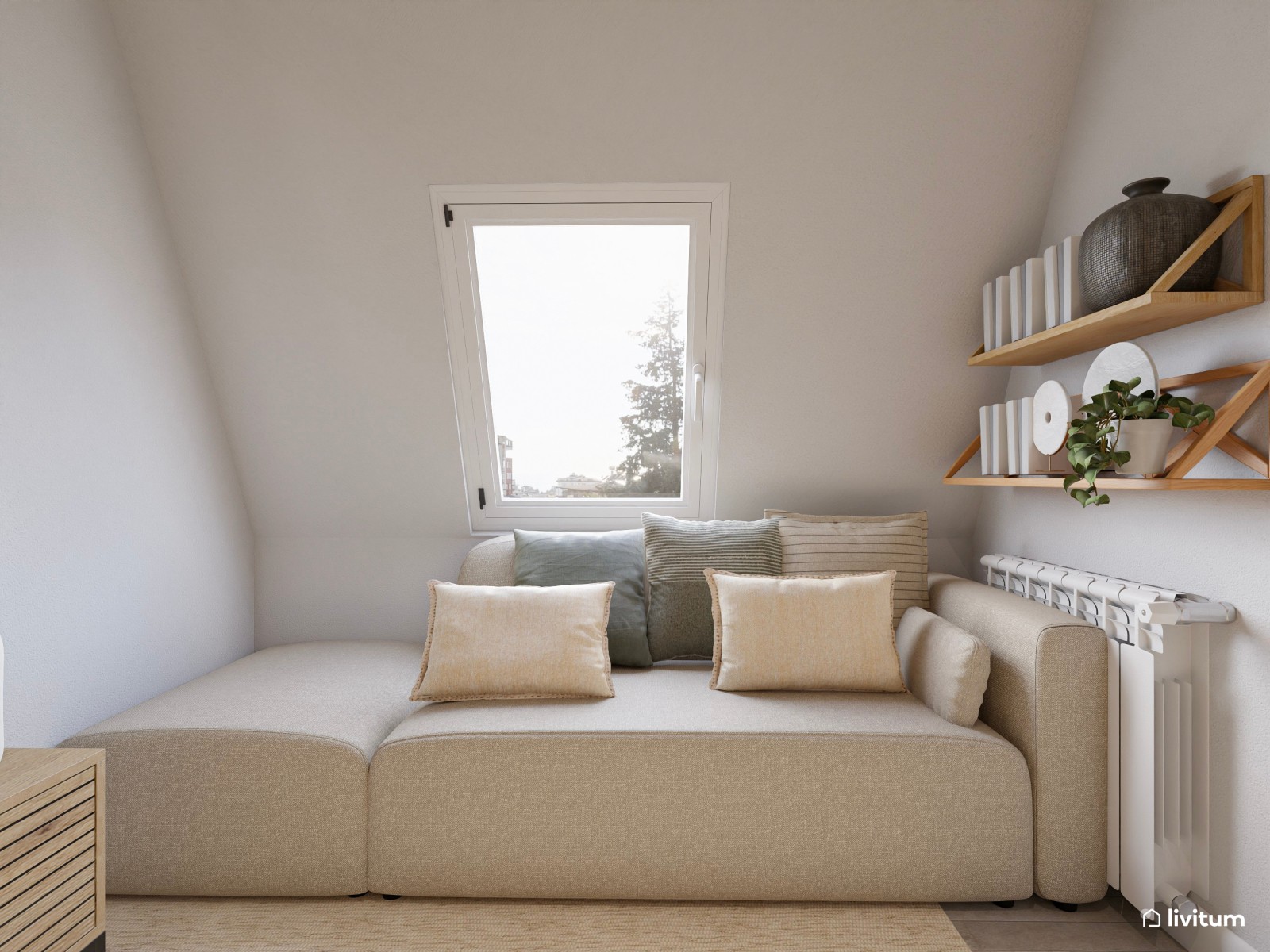 Moderno salón comedor pequeño de 16 m² estrecho y alargado con cocina abierta