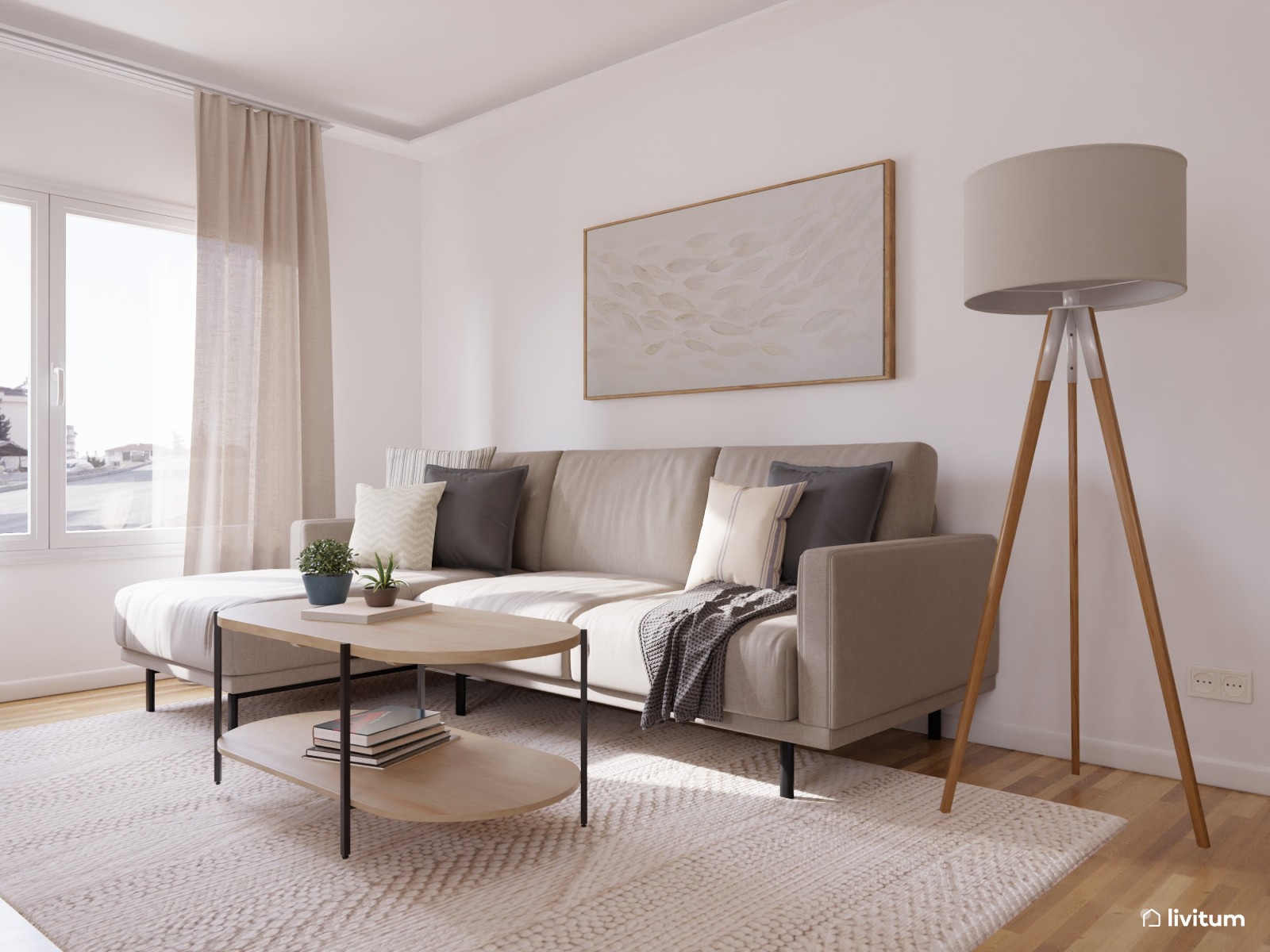 Moderno y elegante salón-comedor
