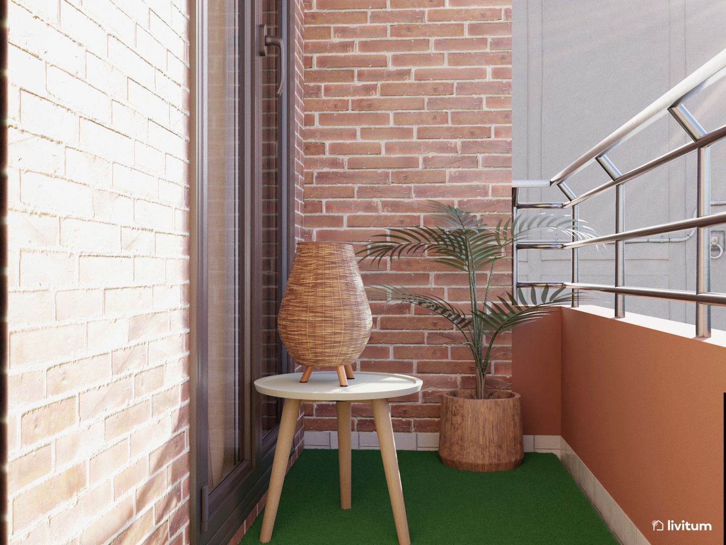 Pequeño balcón de 2,5 m² de estilo colonial - Livitum.com