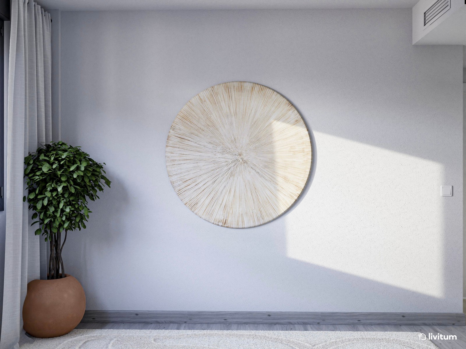 Pequeño y acogedor dormitorio en tonos grises con el espacio muy bien optimizado