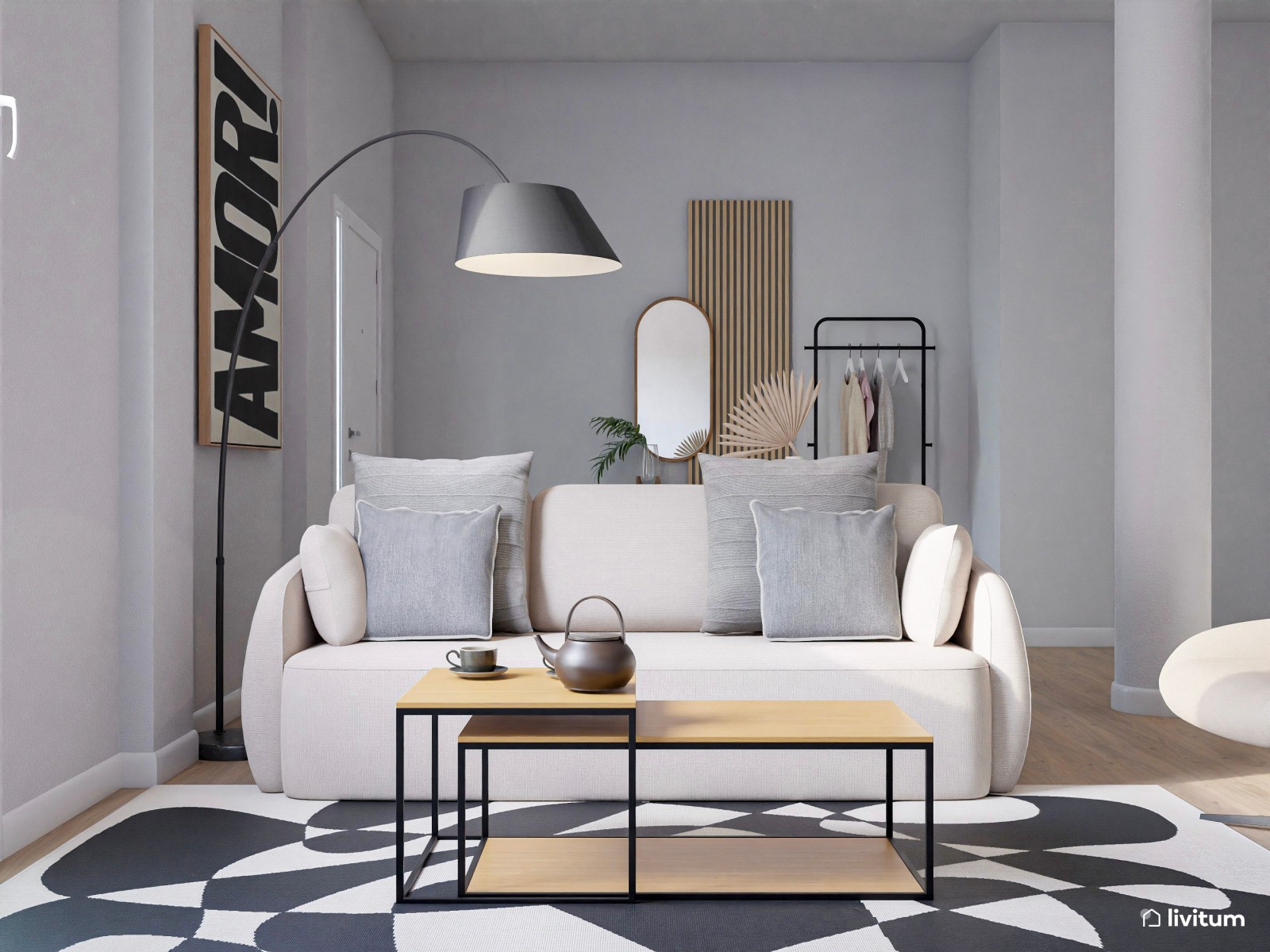 Piso turístico de diseño contemporáneo con texturas alistonadas