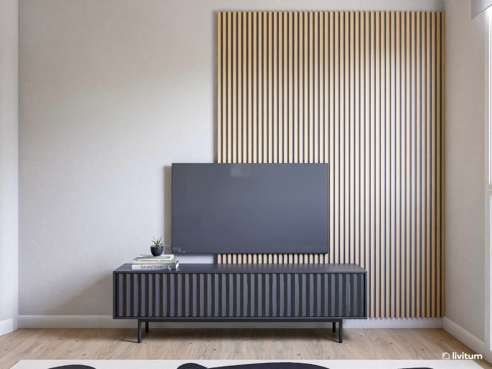 Piso turístico de diseño contemporáneo con texturas alistonadas