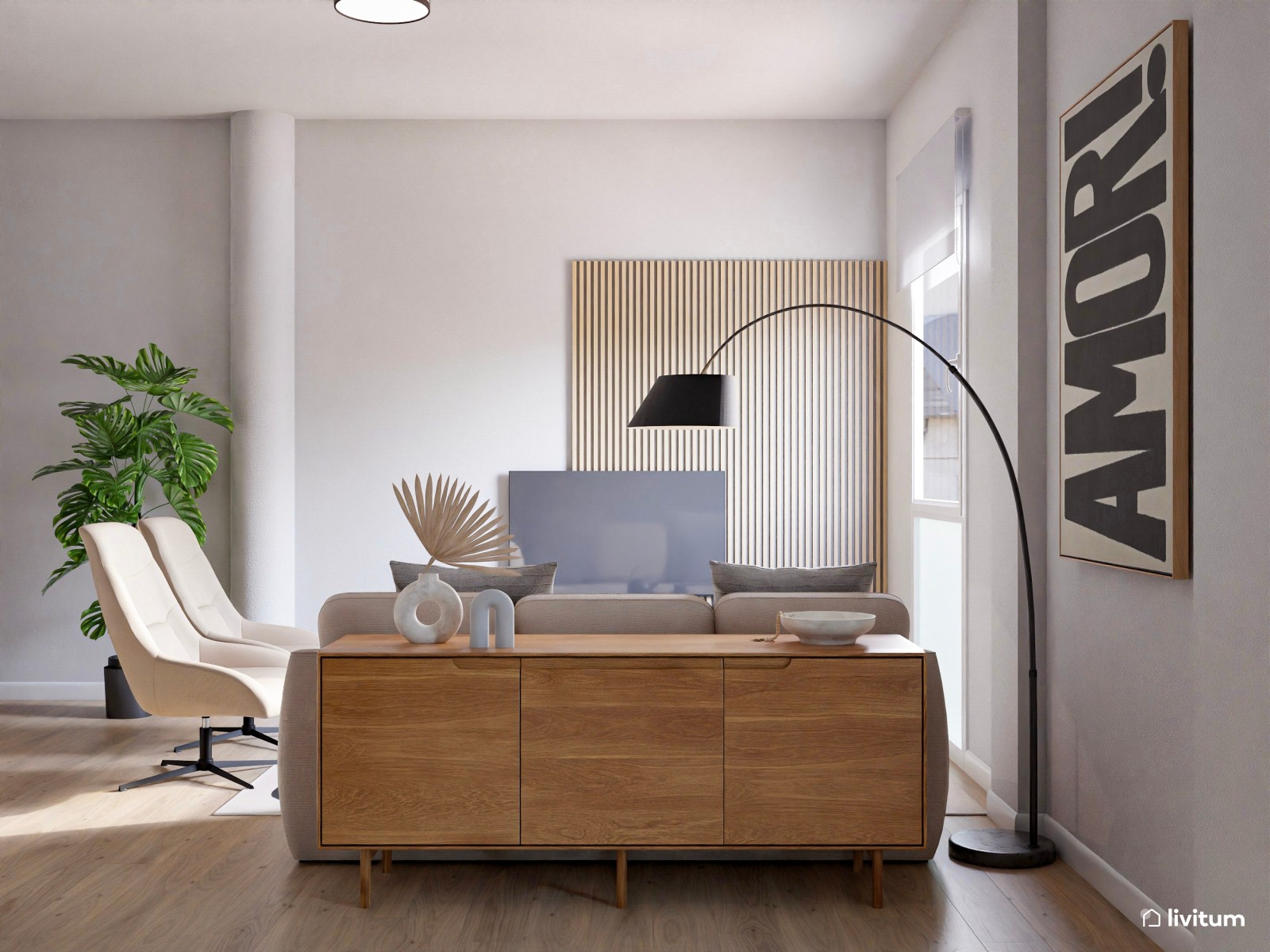 Piso turístico de diseño contemporáneo con texturas alistonadas