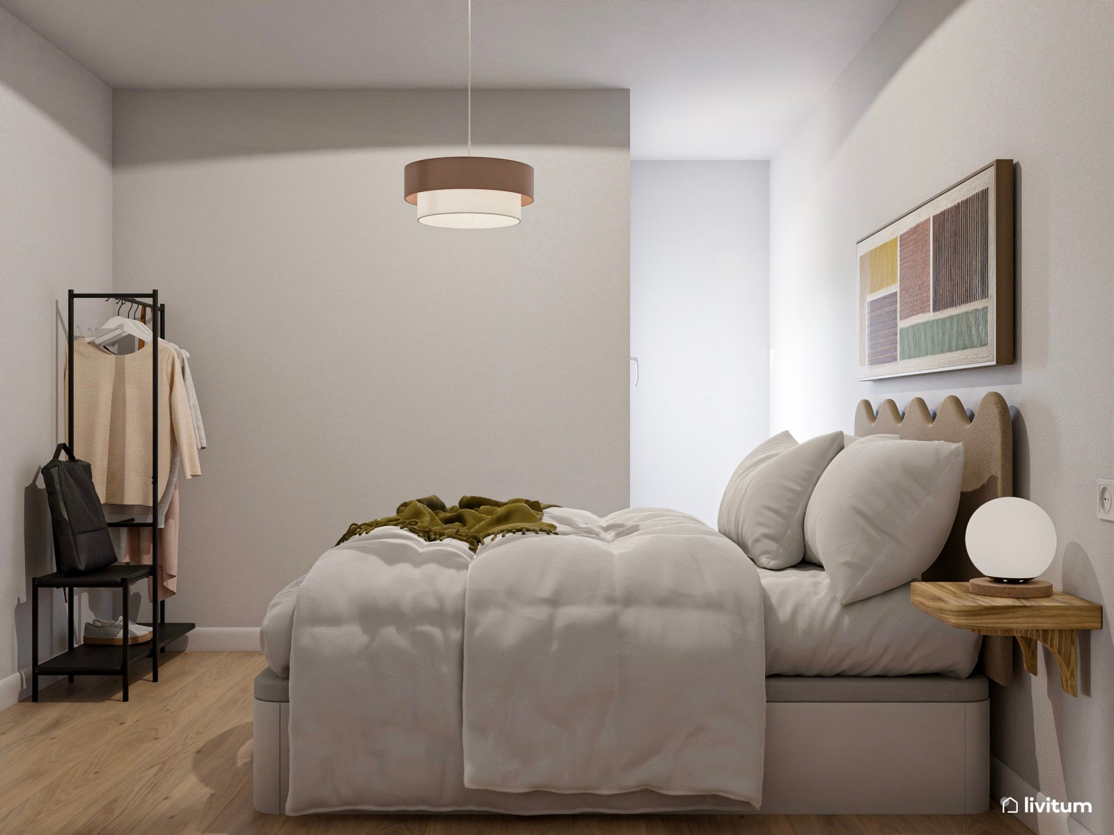 Piso turístico de diseño contemporáneo con texturas alistonadas