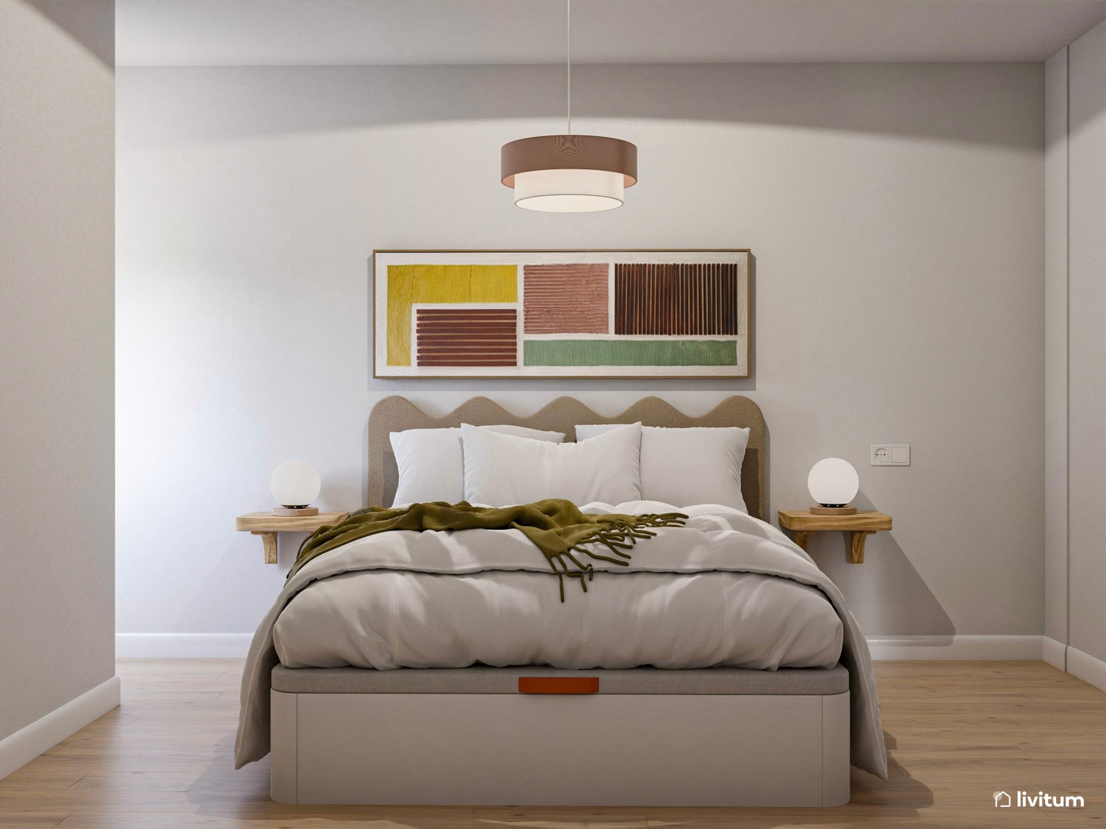 Piso turístico de diseño contemporáneo con texturas alistonadas