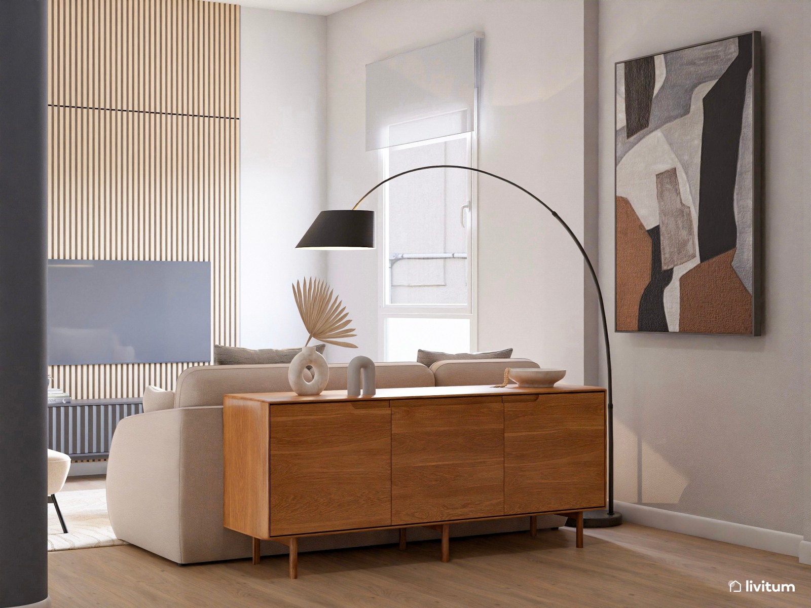 Piso turístico de diseño contemporáneo con texturas alistonadas