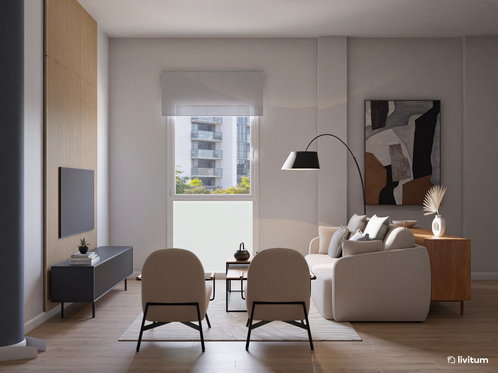 Piso turístico de diseño contemporáneo con texturas alistonadas
