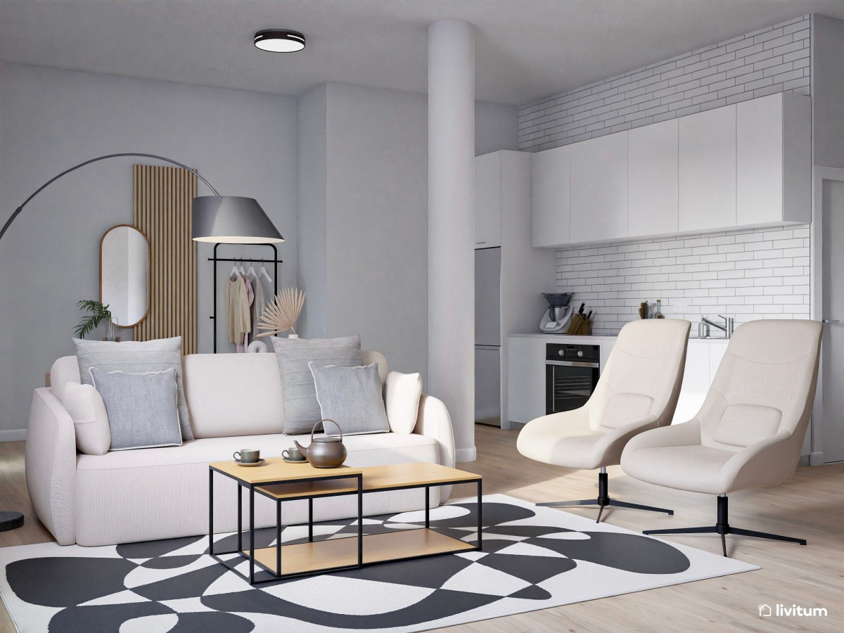 Piso turístico de diseño contemporáneo con texturas alistonadas