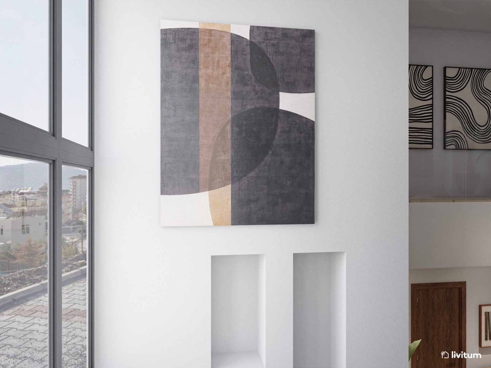 Recibidor grande en madera con muchos detalles que sorprenden