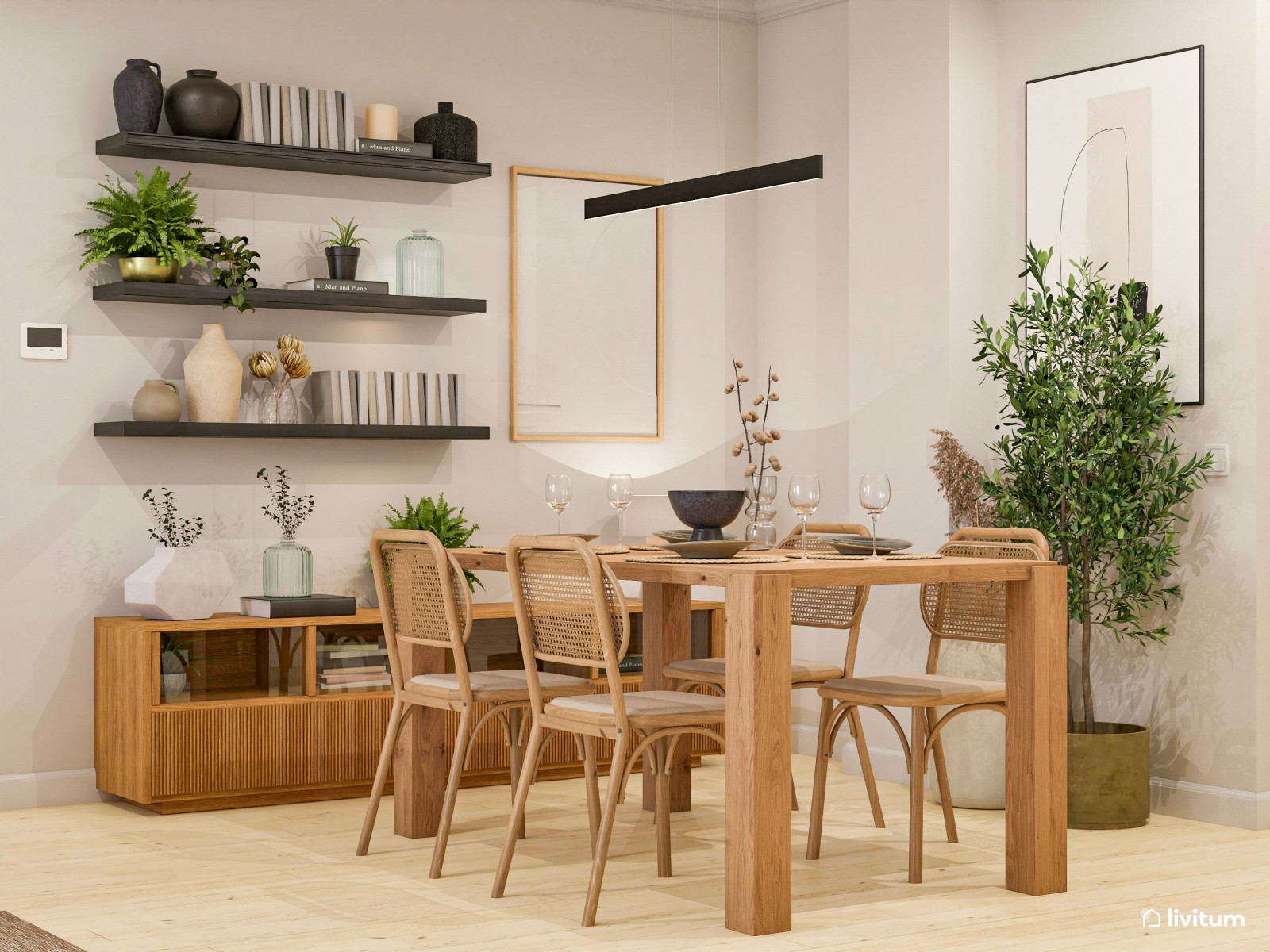  Relax total: salón abierto al comedor diseñado en tonos cálidos y luminosos