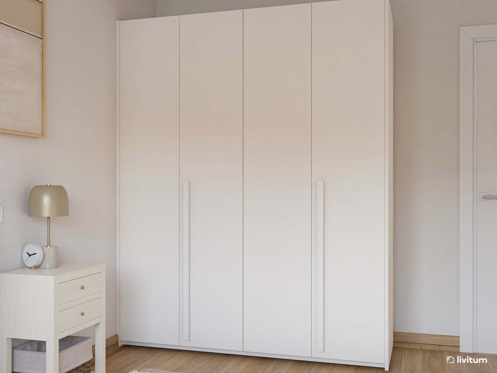 Romántico dormitorio en tonos tierra y rosa empolvado