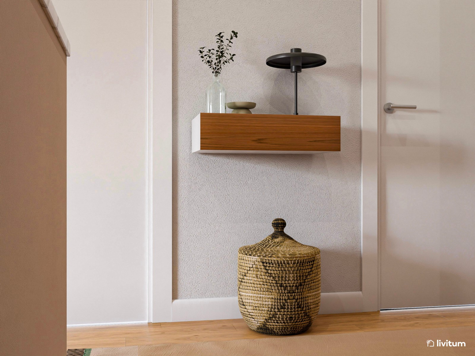 Salón alargado de líneas modernas y efecto envolvente