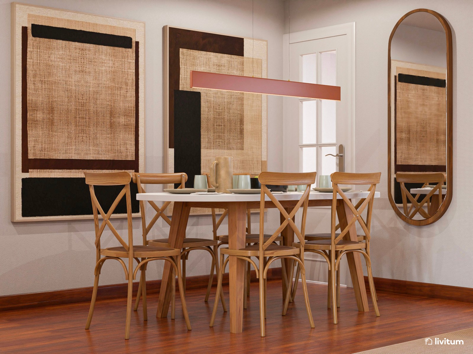 Salón bohemio y acogedor con zona de juegos para niños