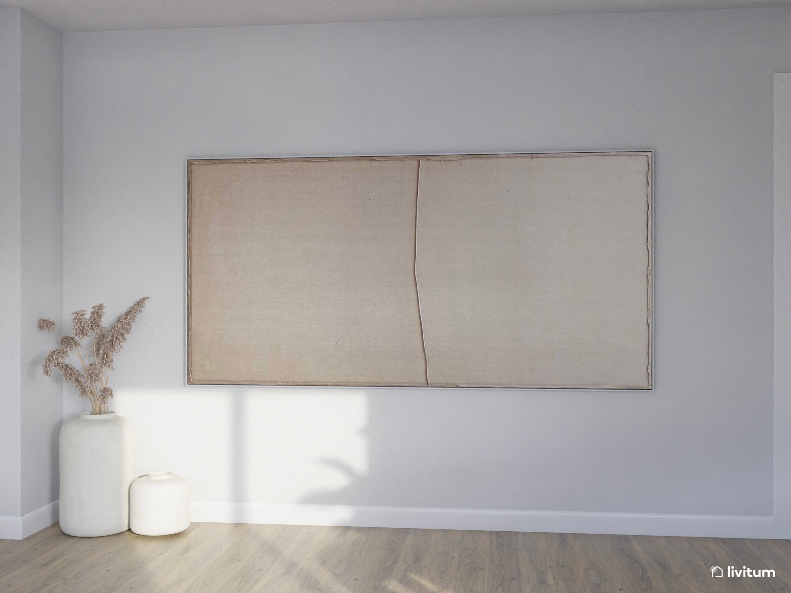 Salón comedor contemporáneo con pared empapelada y espejos de ventana