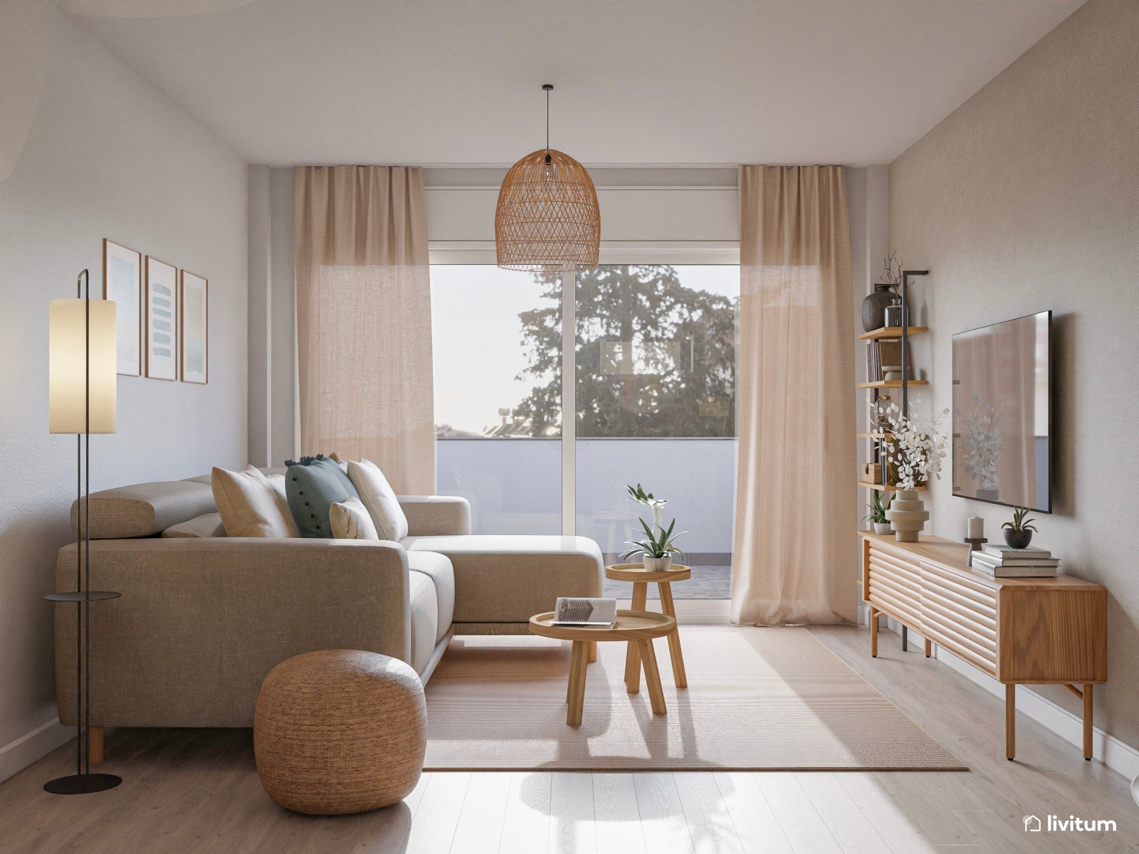  Salón comedor de diseño elegante con toques rústicos