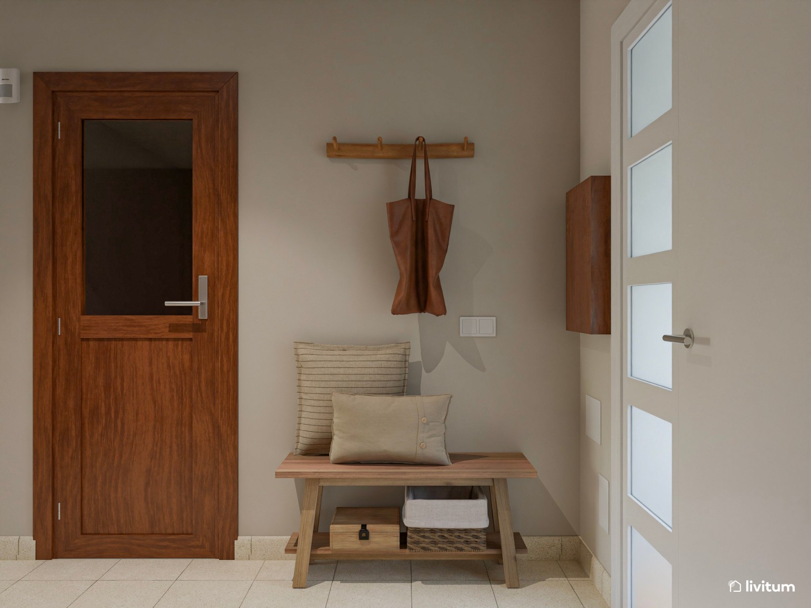 Salón comedor de estilo clásico en tonos tierra con chimenea