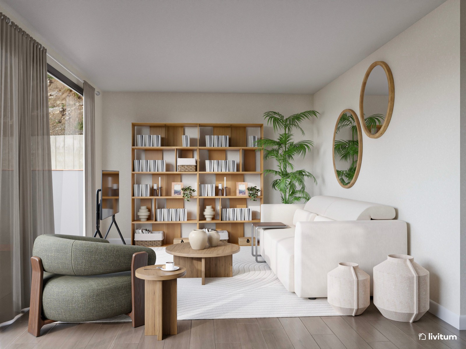 Salón comedor moderno con muebles ligeros y elegancia discreta