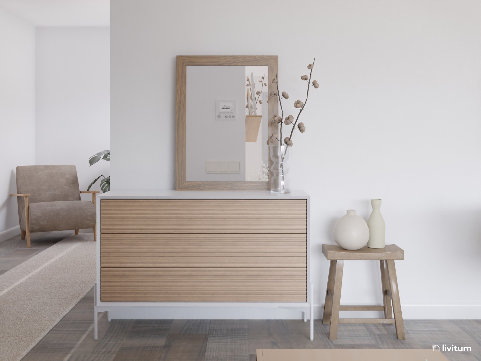 Salón comedor nórdico.