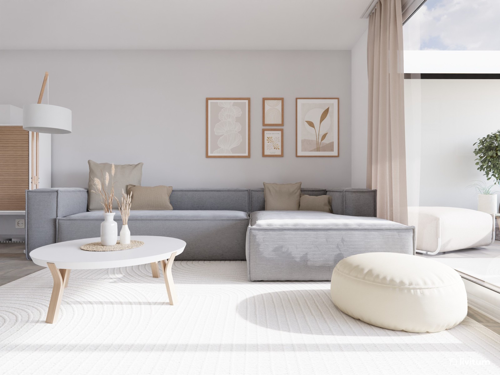 Salón comedor nórdico.