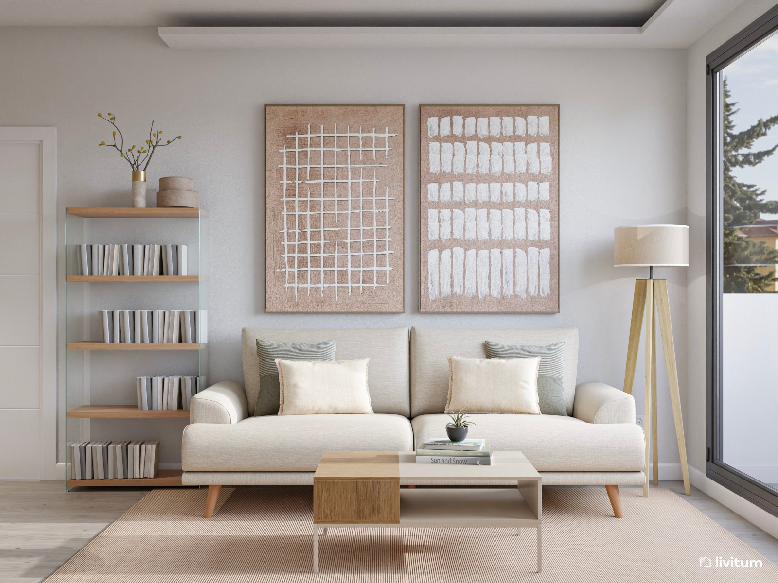 Salón comedor pequeño de estilo moderno de 20 m² 