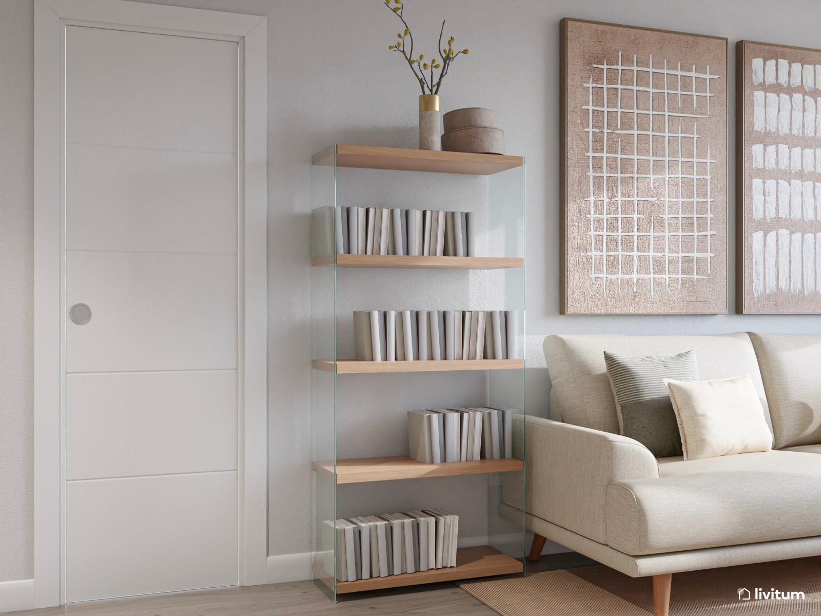 Salón comedor pequeño de estilo moderno de 20 m² 