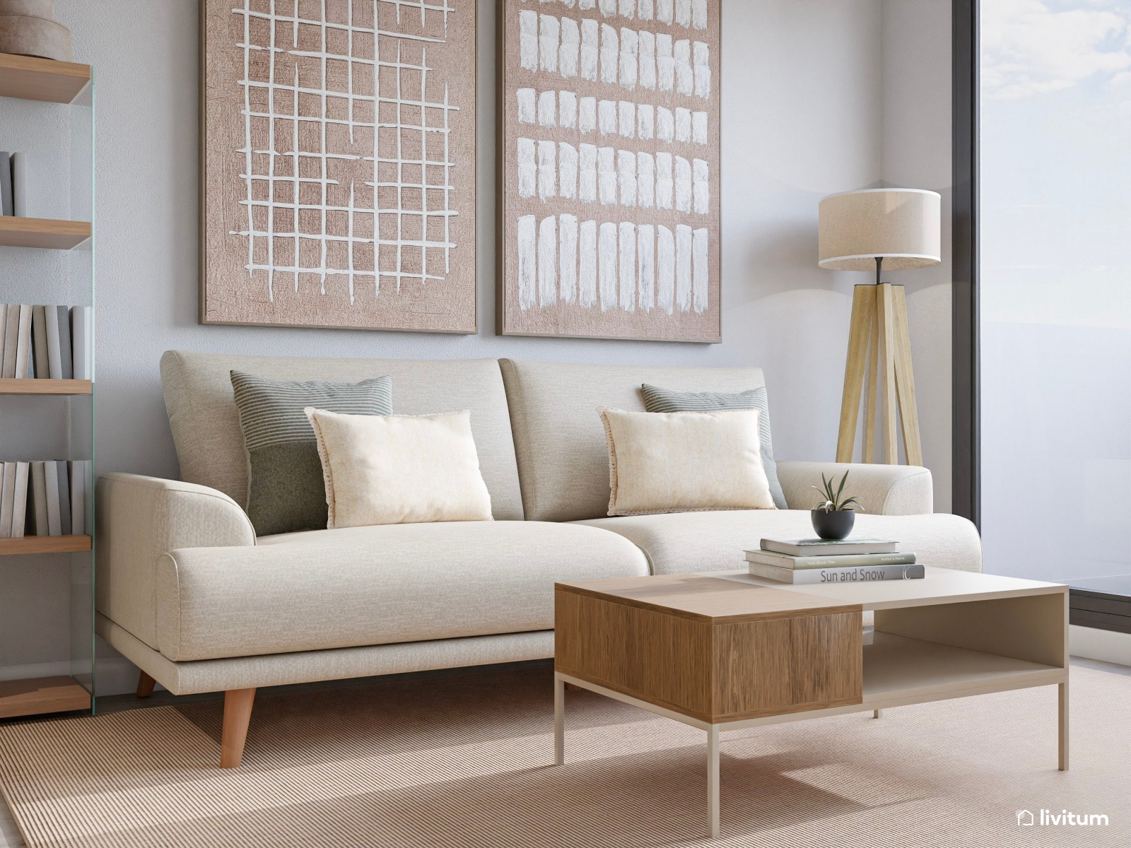 Salón comedor pequeño de estilo moderno de 20 m² 