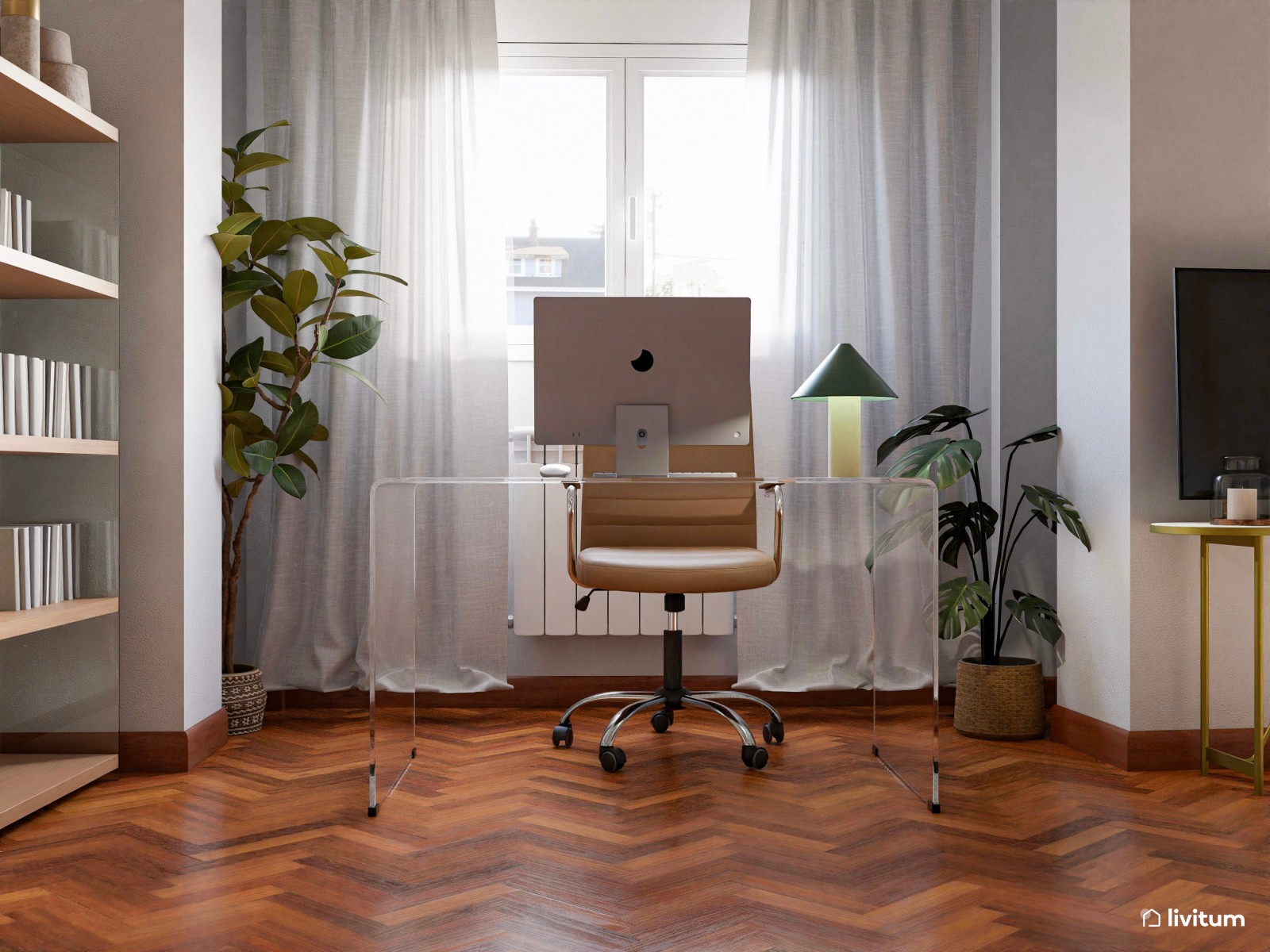 Salón comedor sofisticado con el verde como protagonista