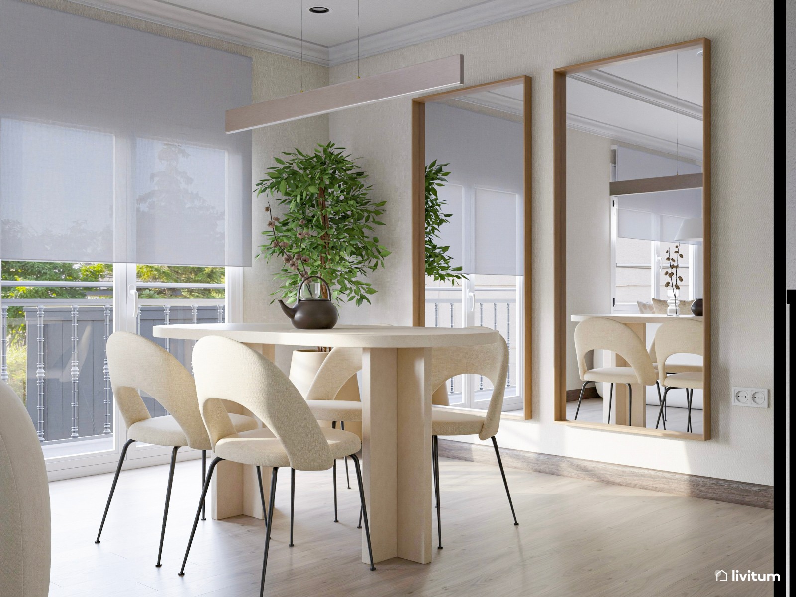 Salón con muebles curvos: suavidad y elegancia minimalista