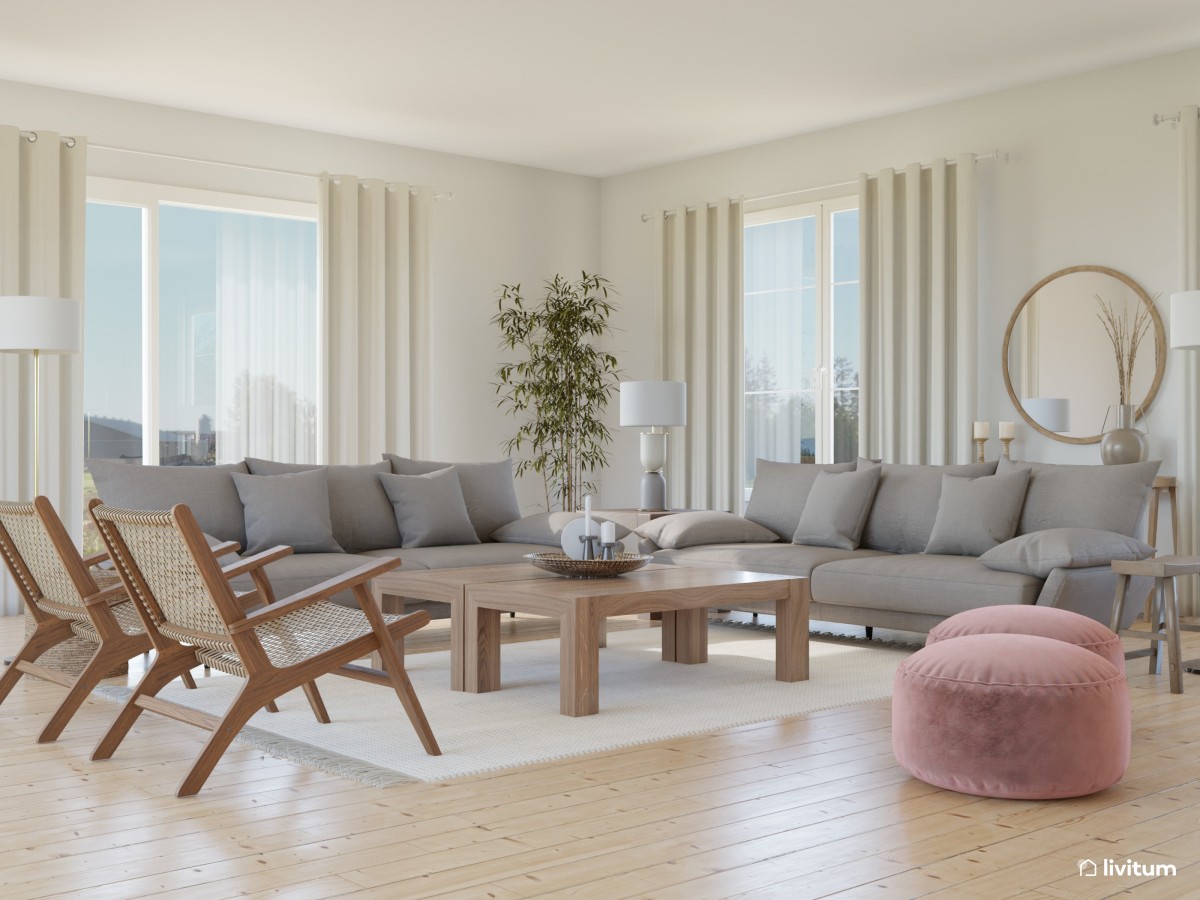 Salón nórdico y moderno simplemente sublime