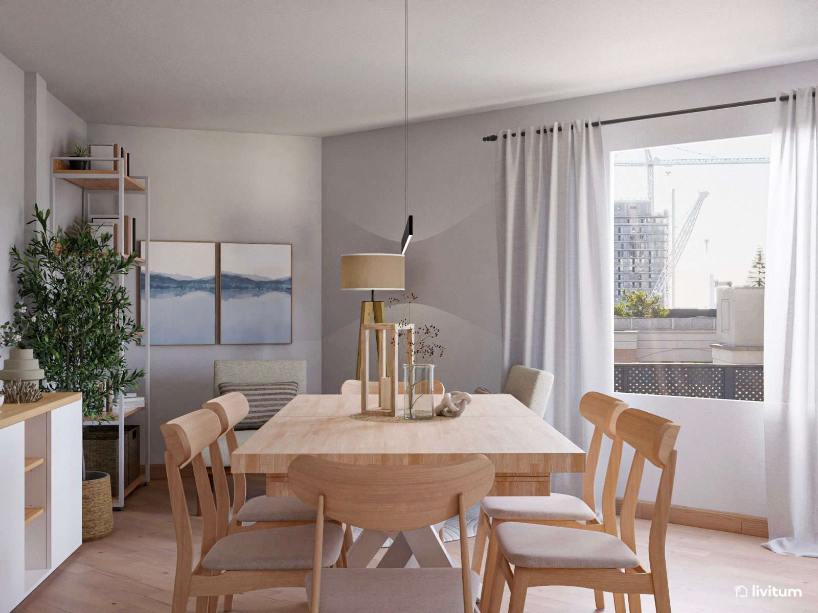 Salón pequeño en tonos cálidos con detalles modernos