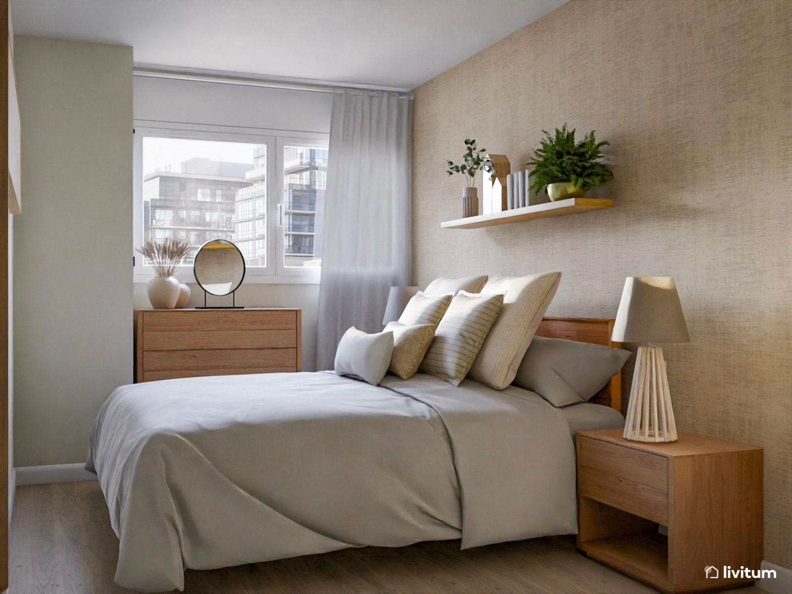 Serenidad y diseño slow: un dormitorio doble muy acogedor 