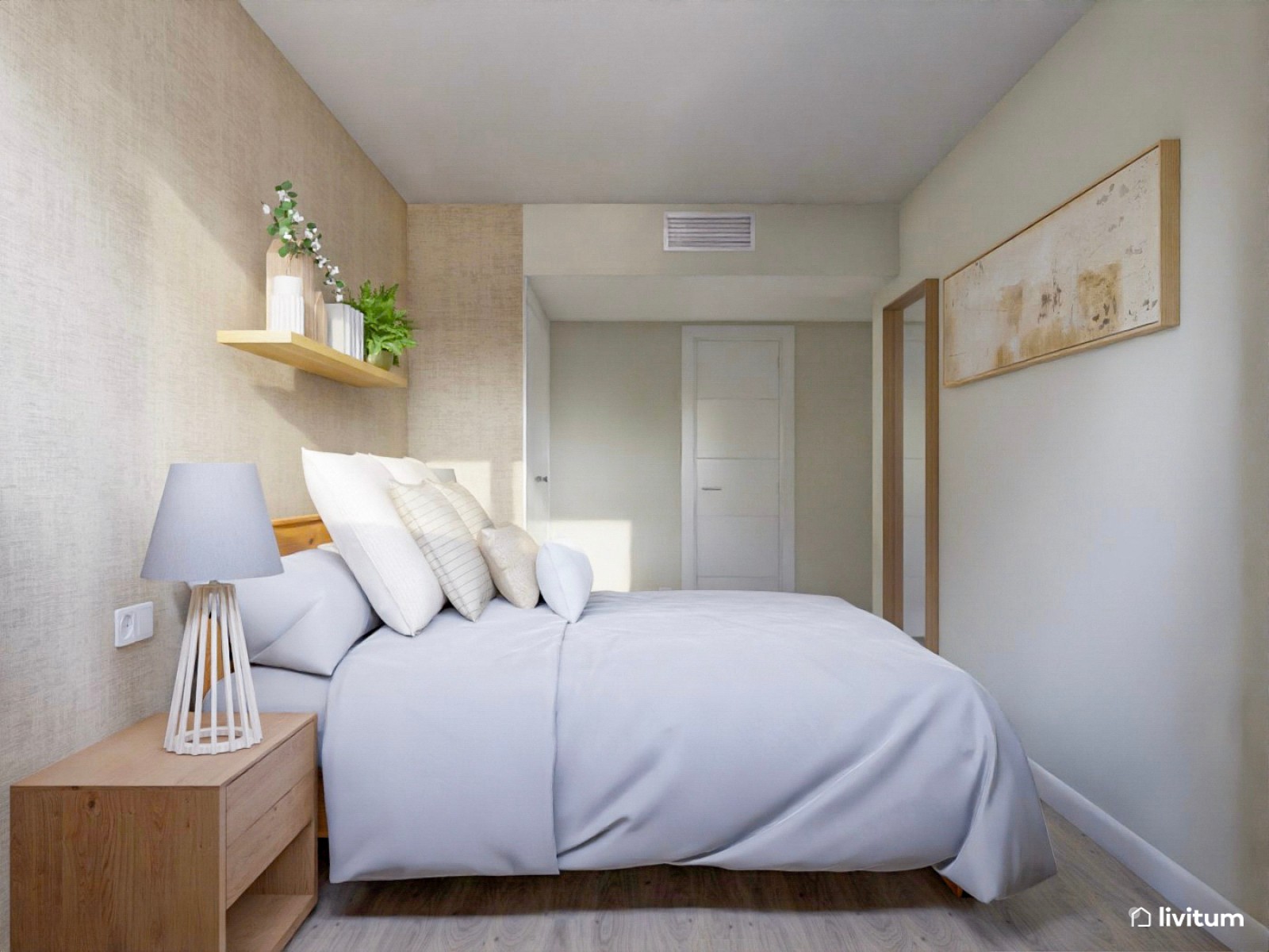 Serenidad y diseño slow: un dormitorio doble muy acogedor 