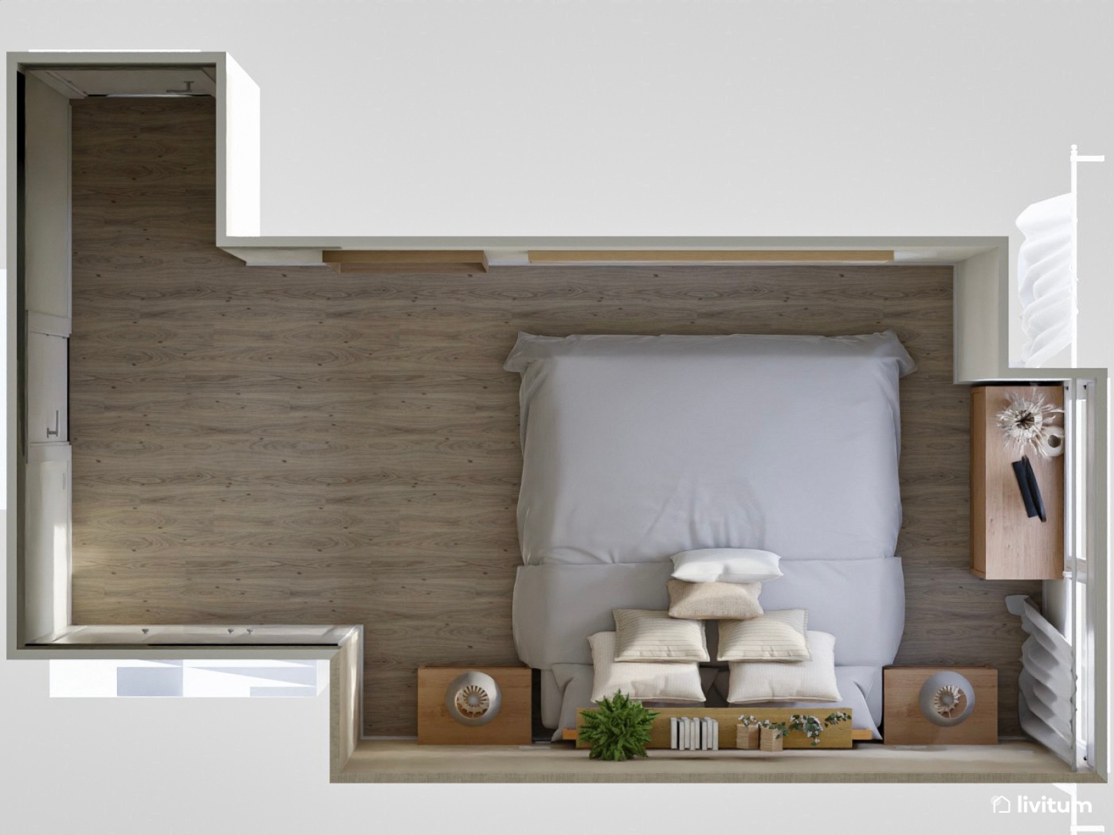 Serenidad y diseño slow: un dormitorio doble muy acogedor 