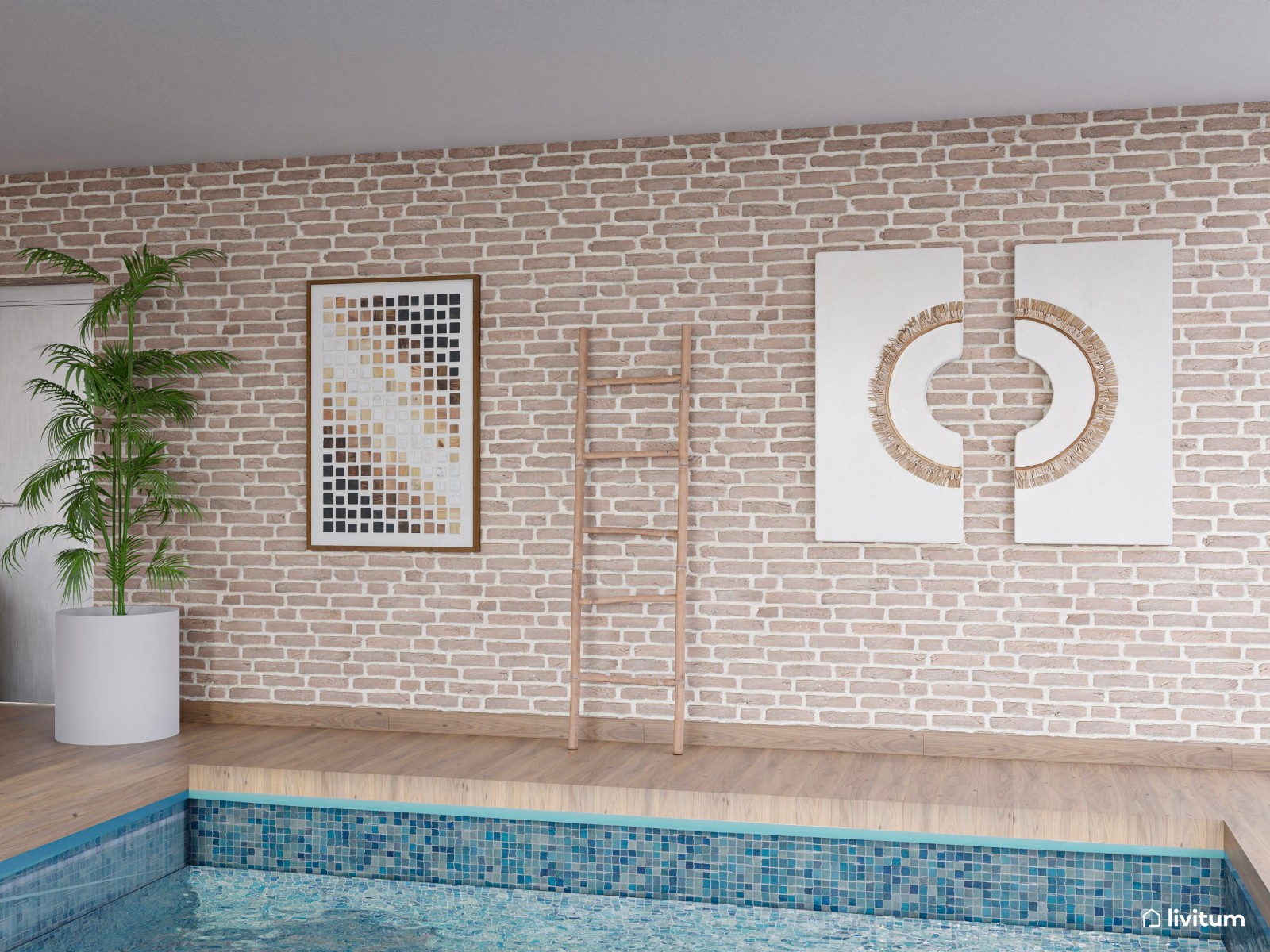 Terraza bohemia e industrial con cerramientos acristalados