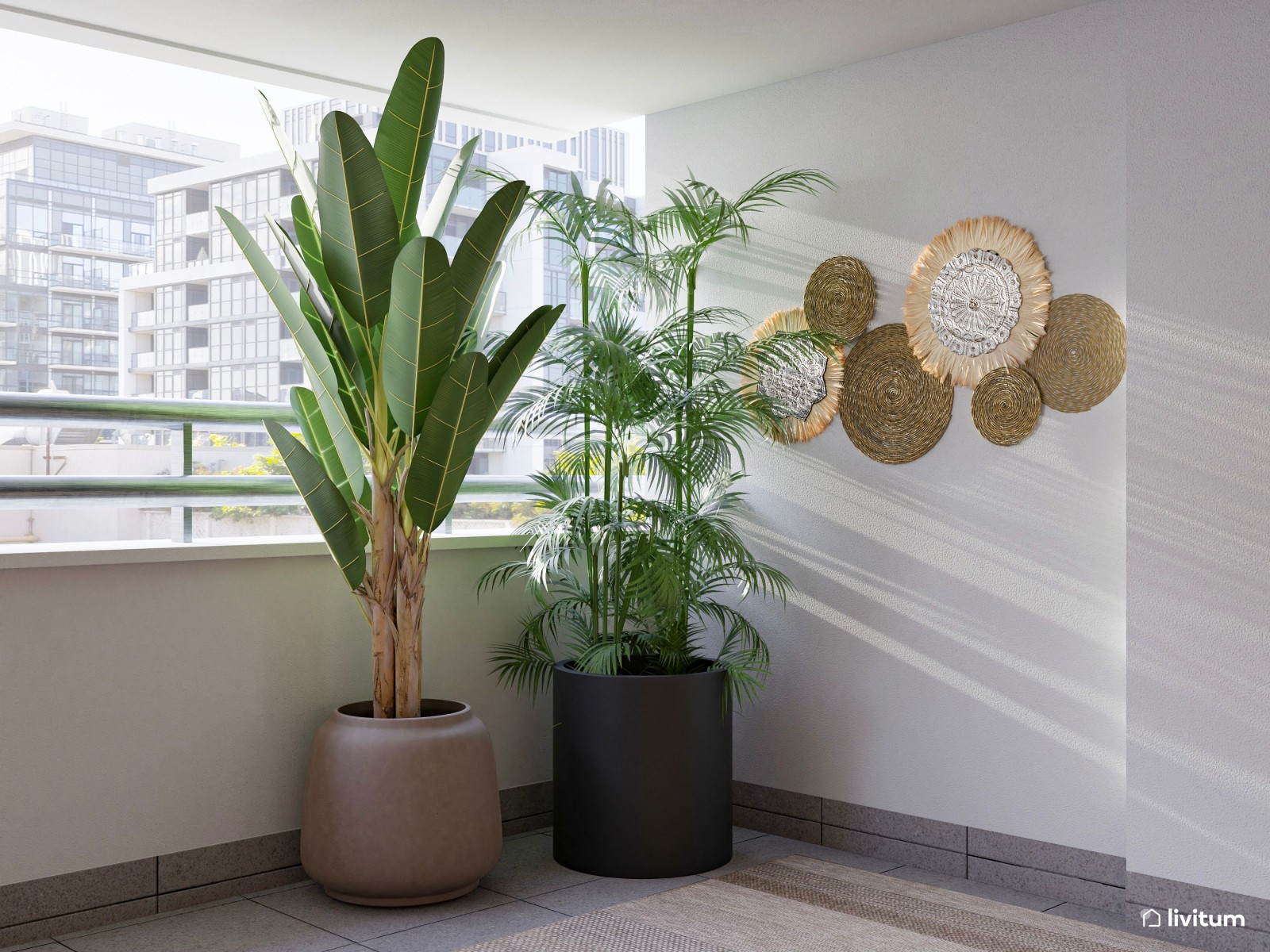 Terraza con zona de salón y comedor exterior