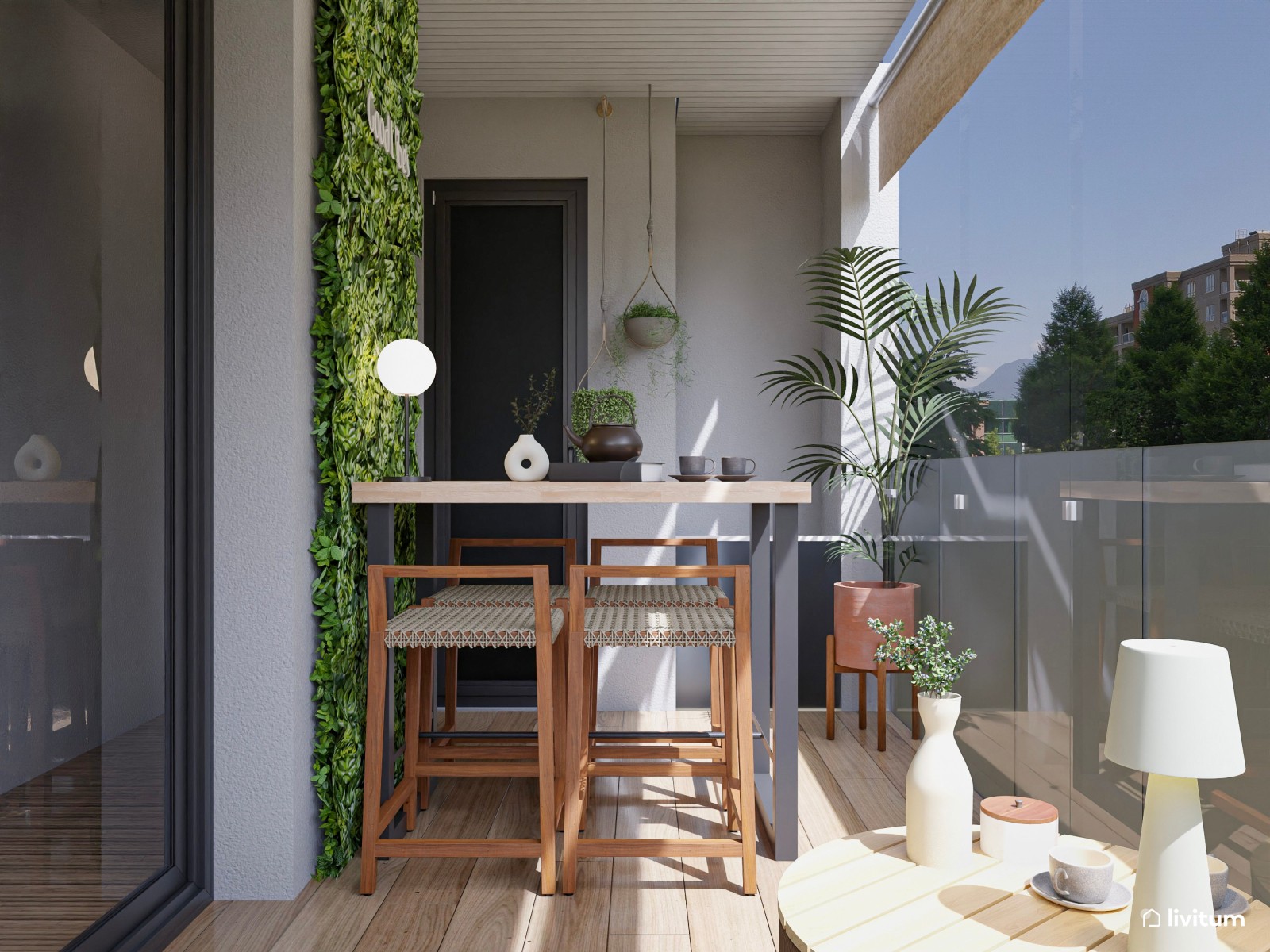 Terraza moderna de inspiración vegetal