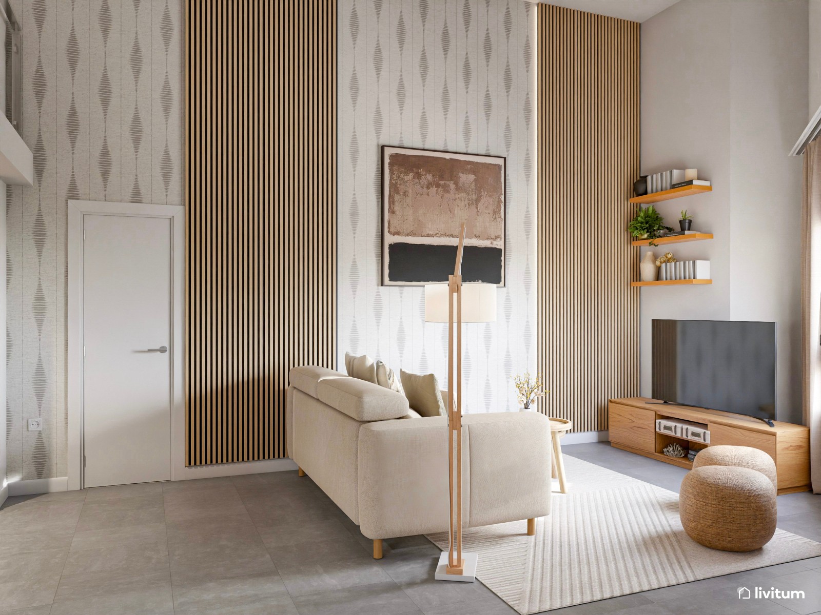 Todo en uno: salón comedor con cocina abierta y dormitorio integrado