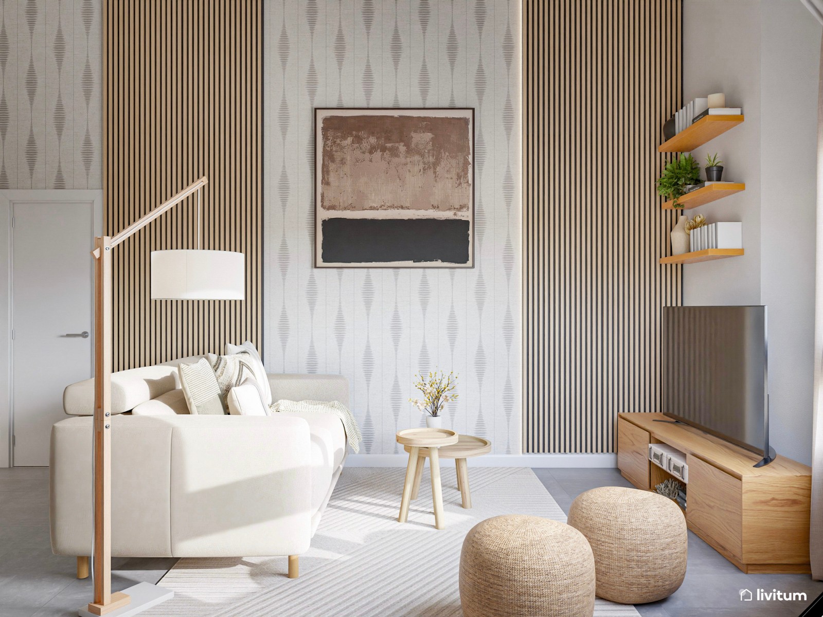 Todo en uno: salón comedor con cocina abierta y dormitorio integrado