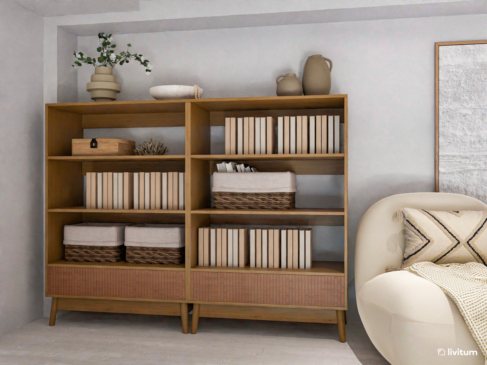 Todo en uno: salón comedor con cocina abierta y dormitorio integrado