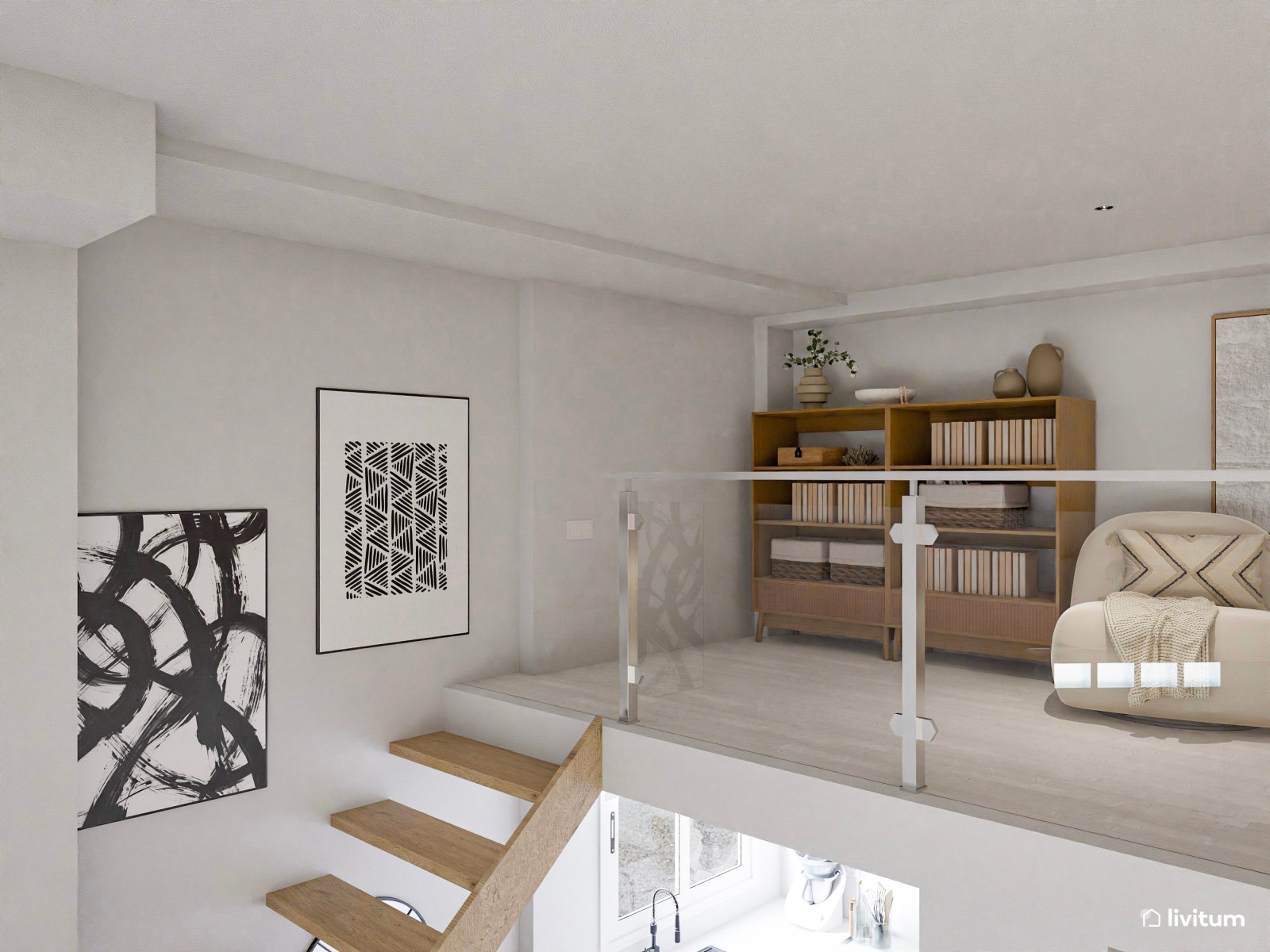 Todo en uno: salón comedor con cocina abierta y dormitorio integrado