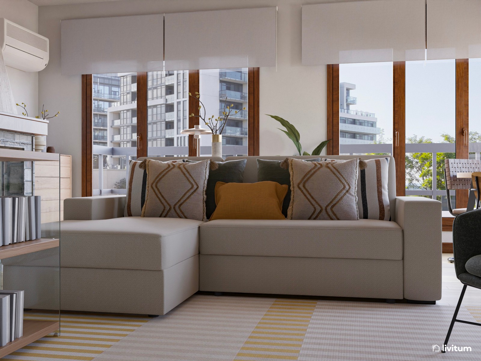 Todo en uno: salón, comedor y dormitorio en un entorno muy acogedor