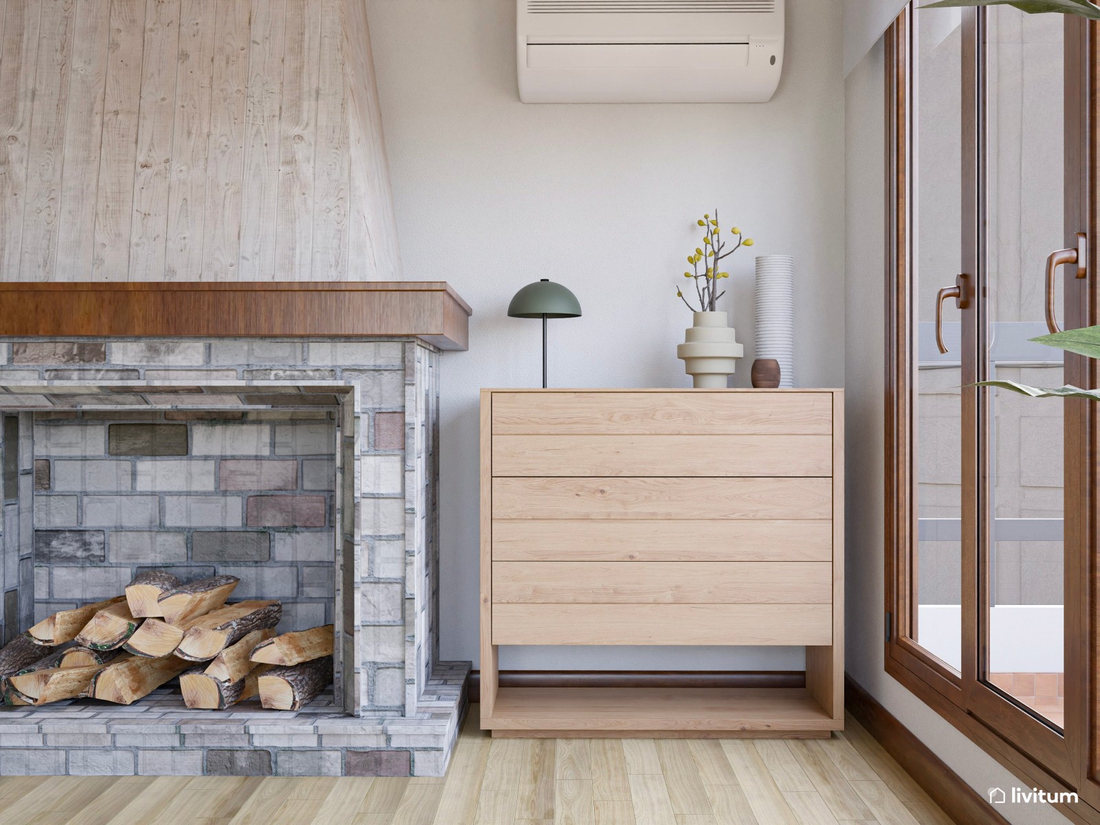 Todo en uno: salón, comedor y dormitorio en un entorno muy acogedor