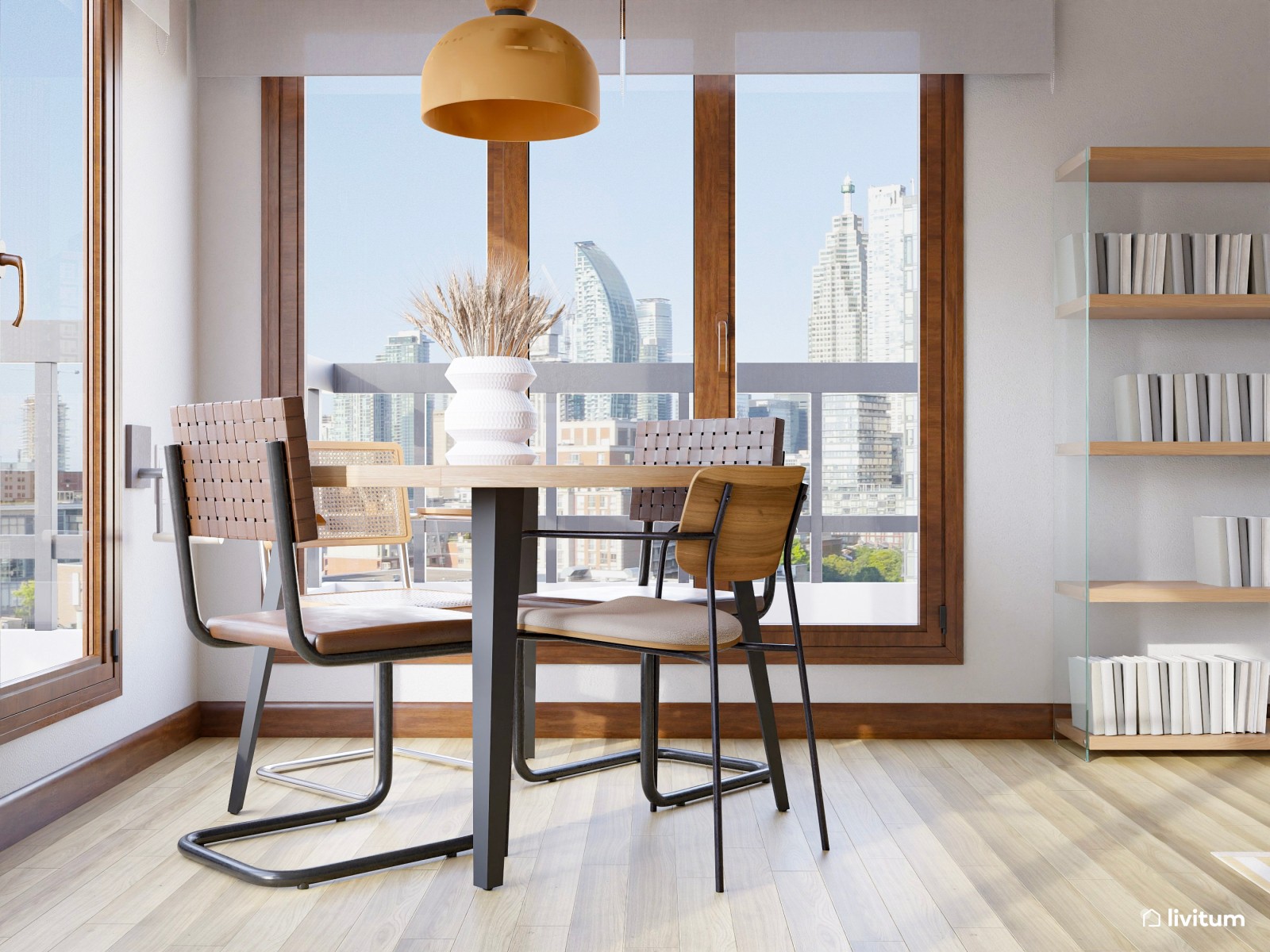 Todo en uno: salón, comedor y dormitorio en un entorno muy acogedor