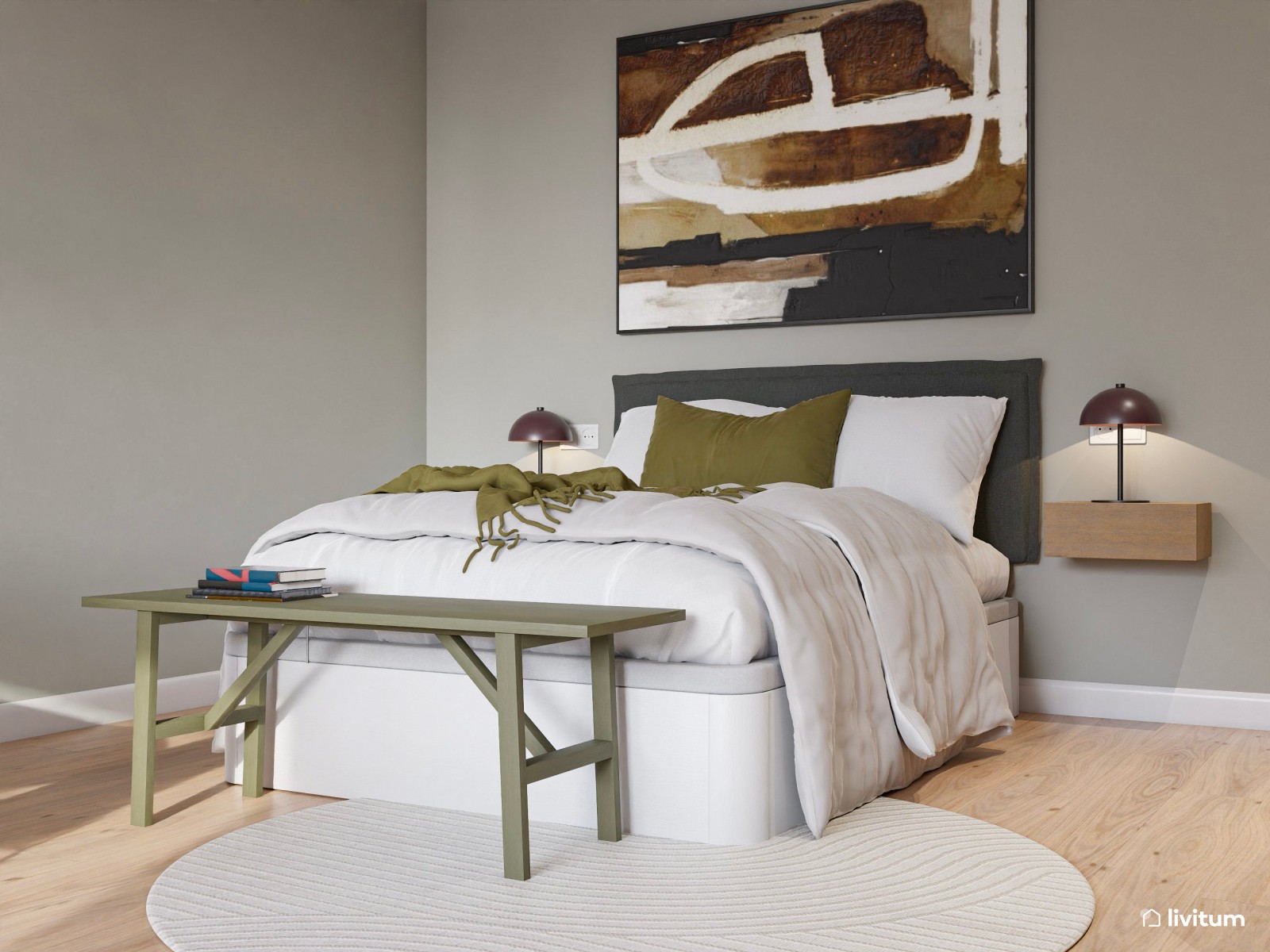 Turístico- Estudio de alquiler turístico con dormitorio, salón comedor y cocina abierta en Bilbao 