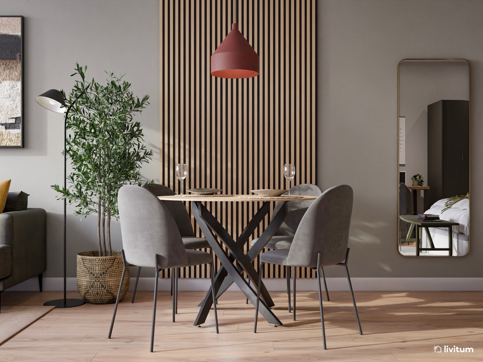 Turístico- Estudio de alquiler turístico con dormitorio, salón comedor y cocina abierta en Bilbao 