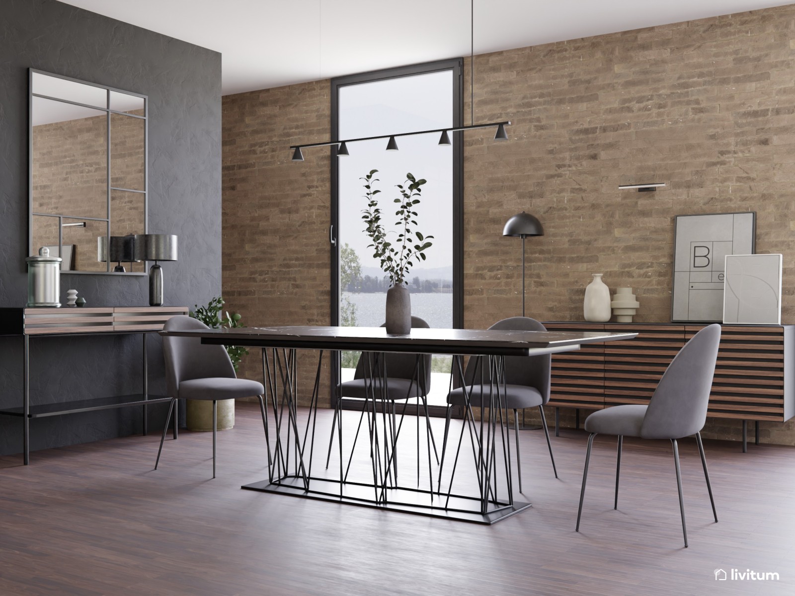  Un comedor protagonizado por la  mesa Tarántula 