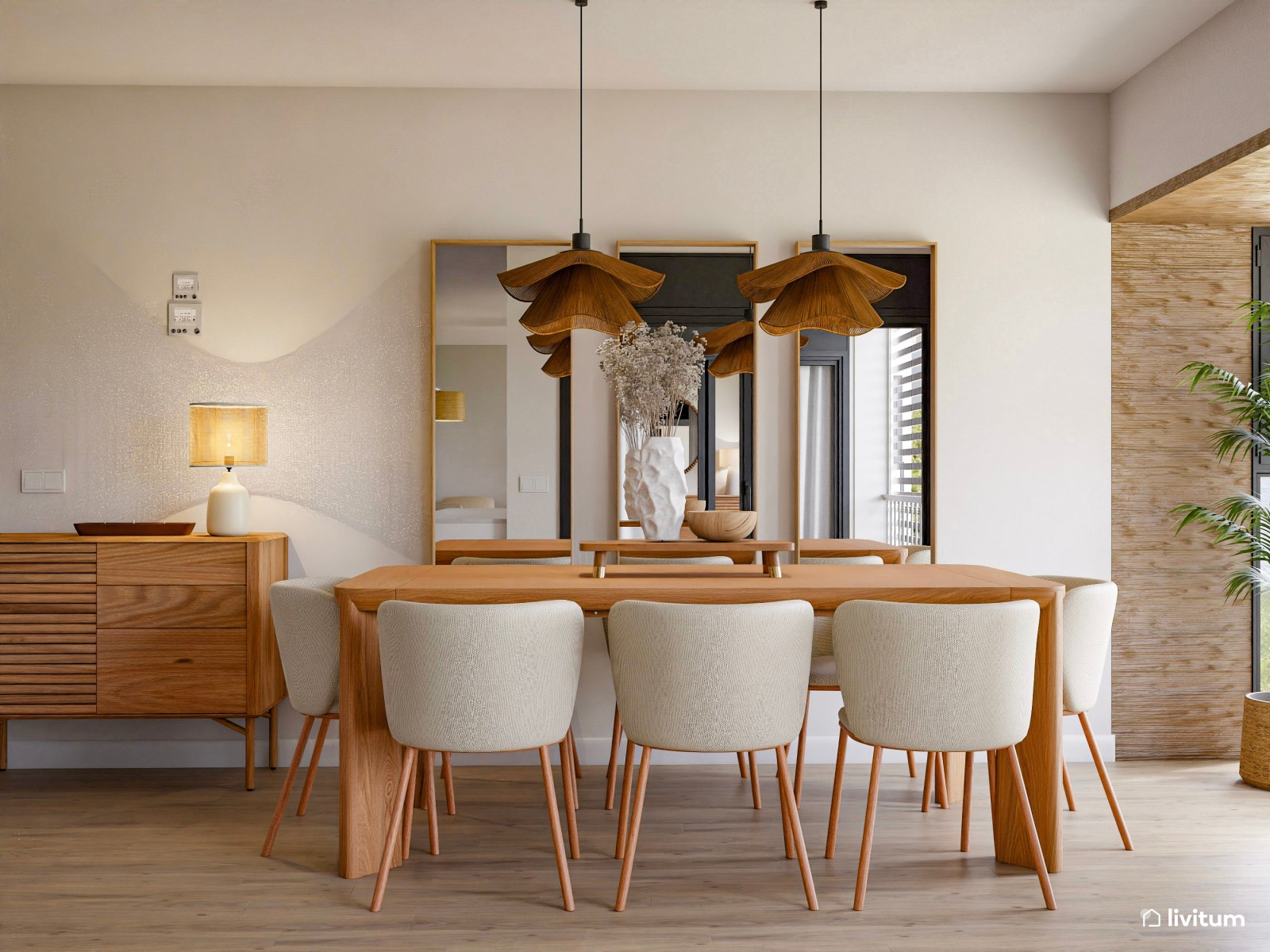 Un salón natural y elegante para descansar y compartir 