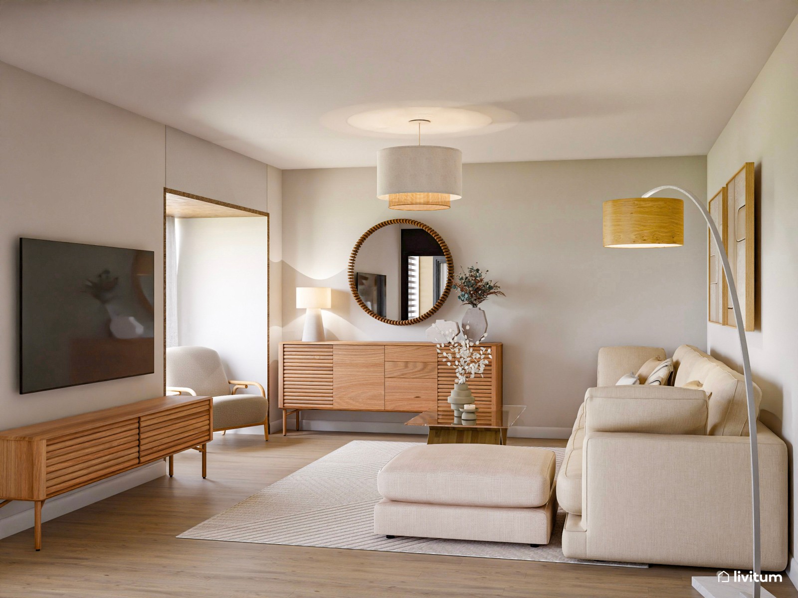 Un salón natural y elegante para descansar y compartir 