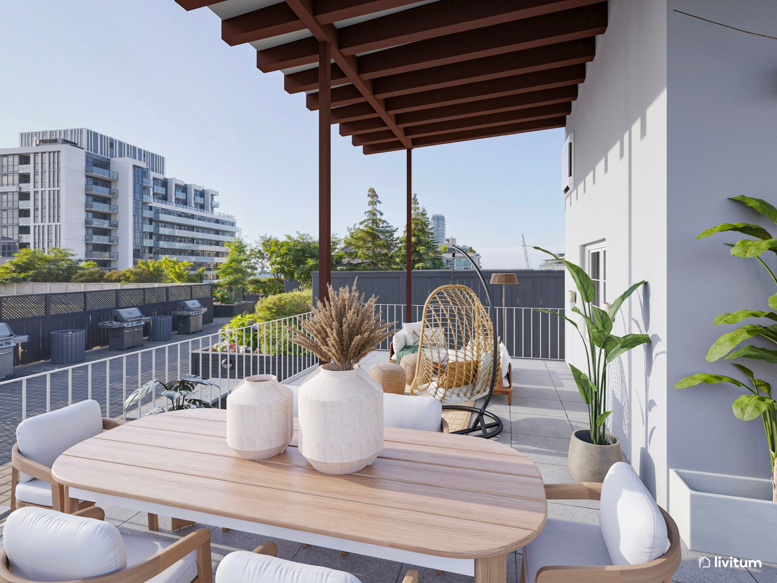  Un verde paraíso: terraza urbana muy chill